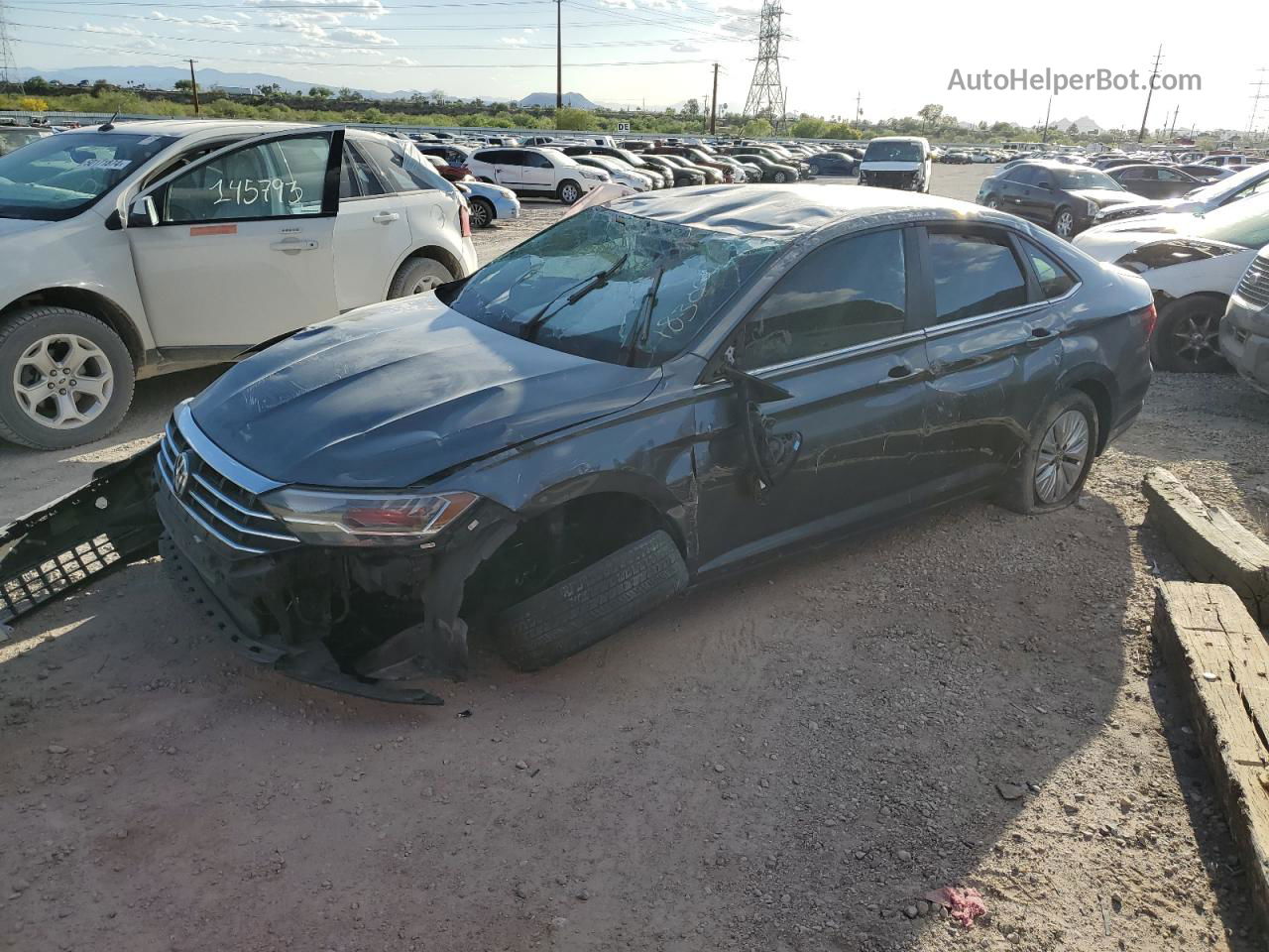 2019 Volkswagen Jetta S Gray vin: 3VWC57BU4KM183004