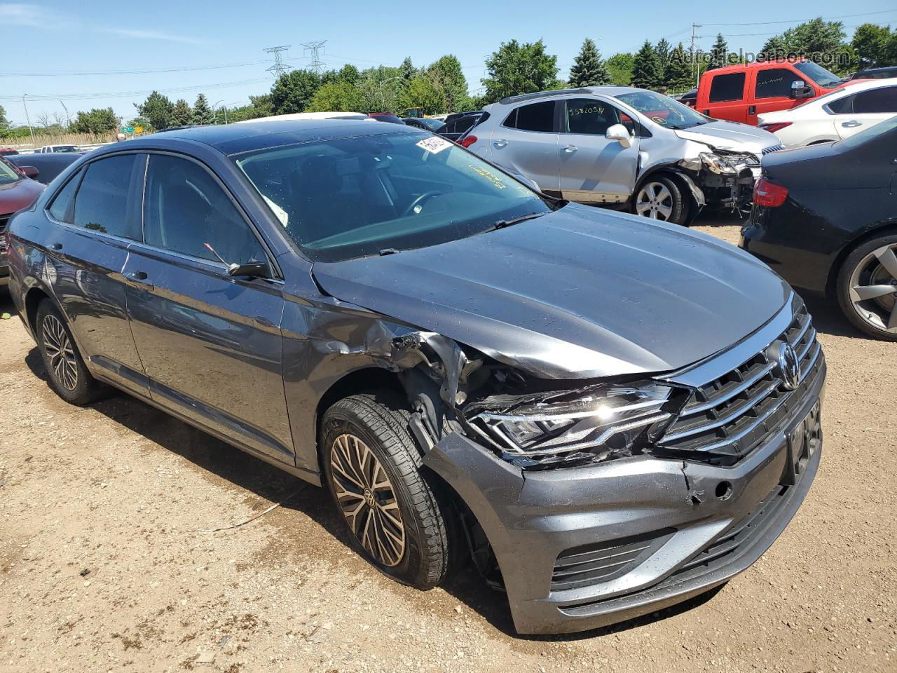 2019 Volkswagen Jetta S Gray vin: 3VWC57BU4KM209603