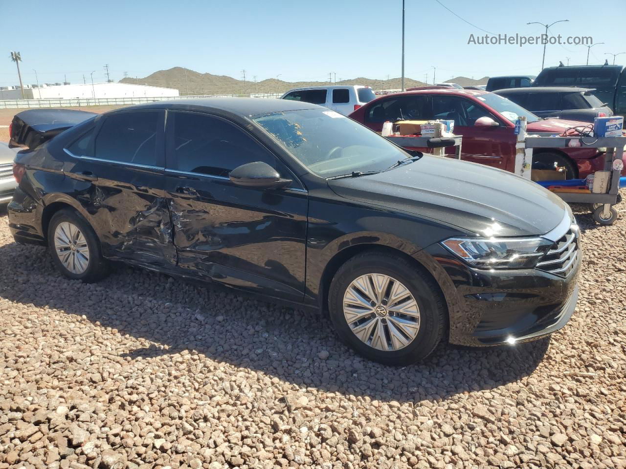 2019 Volkswagen Jetta S Black vin: 3VWC57BU4KM230516