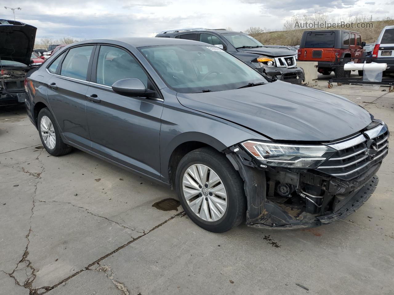 2019 Volkswagen Jetta S Gray vin: 3VWC57BU5KM058500