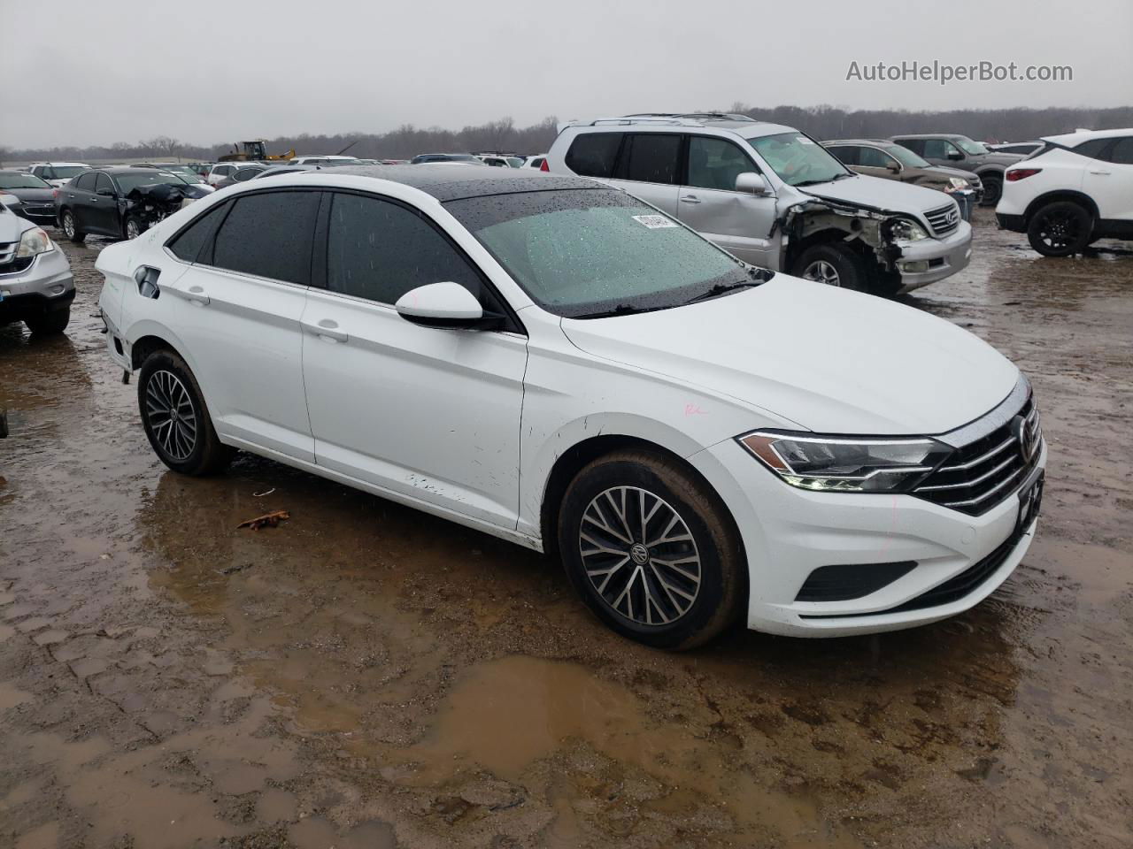 2019 Volkswagen Jetta S White vin: 3VWC57BU6KM005580