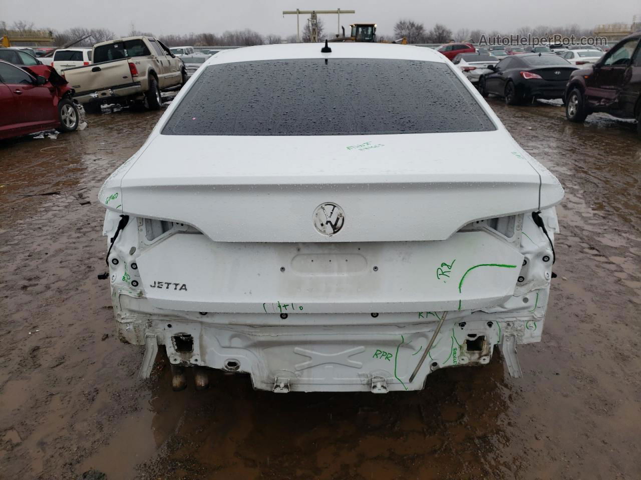 2019 Volkswagen Jetta S White vin: 3VWC57BU6KM005580