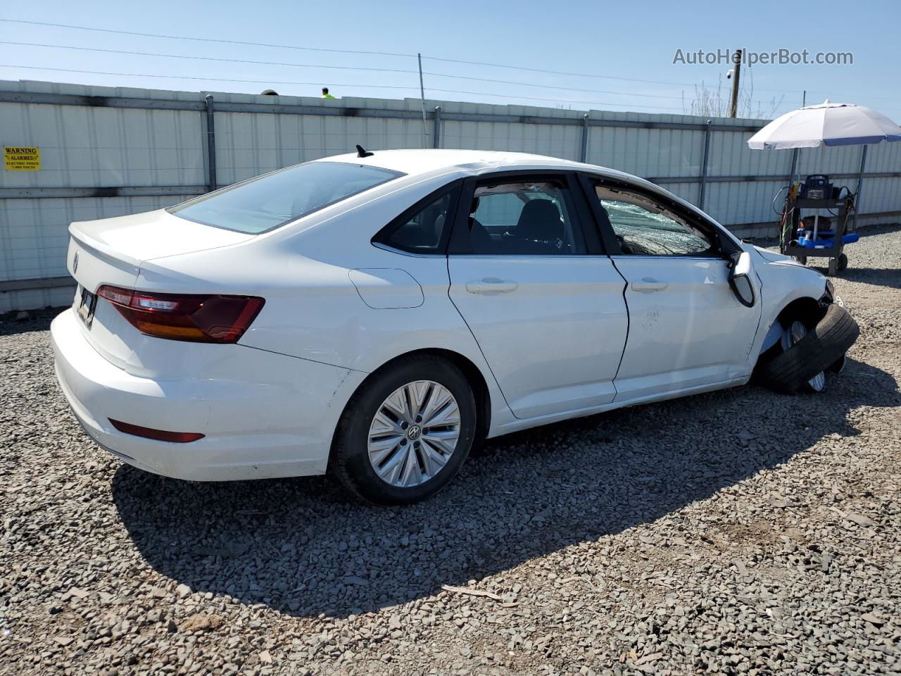 2019 Volkswagen Jetta S White vin: 3VWC57BU6KM065942