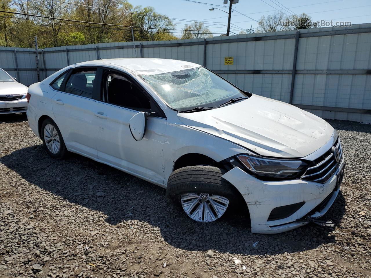 2019 Volkswagen Jetta S White vin: 3VWC57BU6KM065942