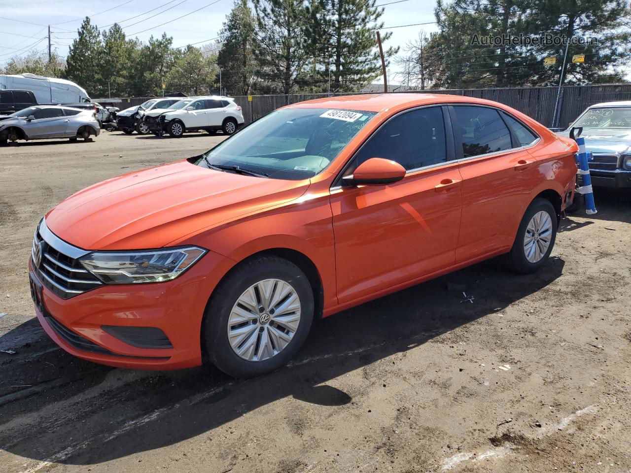 2019 Volkswagen Jetta S Orange vin: 3VWC57BU6KM071997