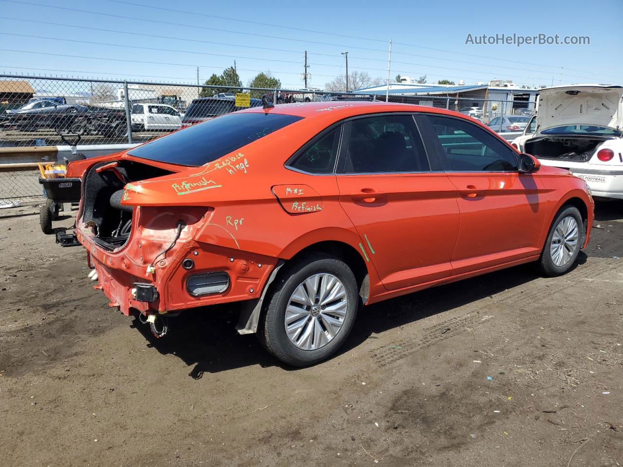 2019 Volkswagen Jetta S Оранжевый vin: 3VWC57BU6KM071997