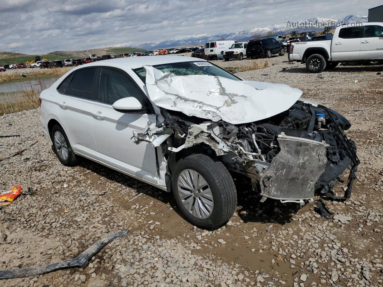 2019 Volkswagen Jetta S White vin: 3VWC57BU6KM122138