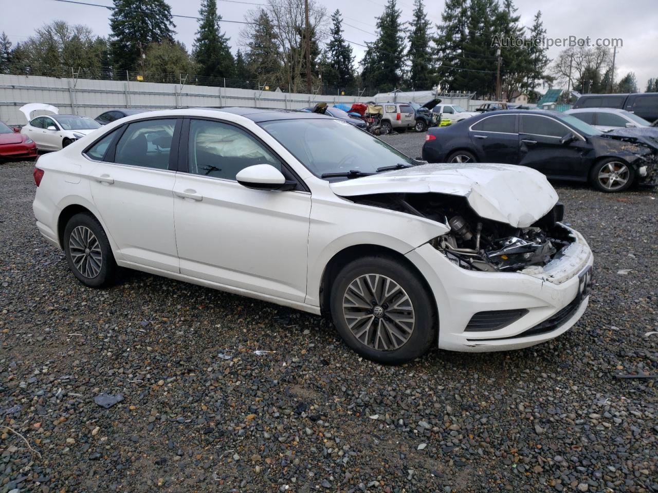 2019 Volkswagen Jetta S White vin: 3VWC57BU6KM187328