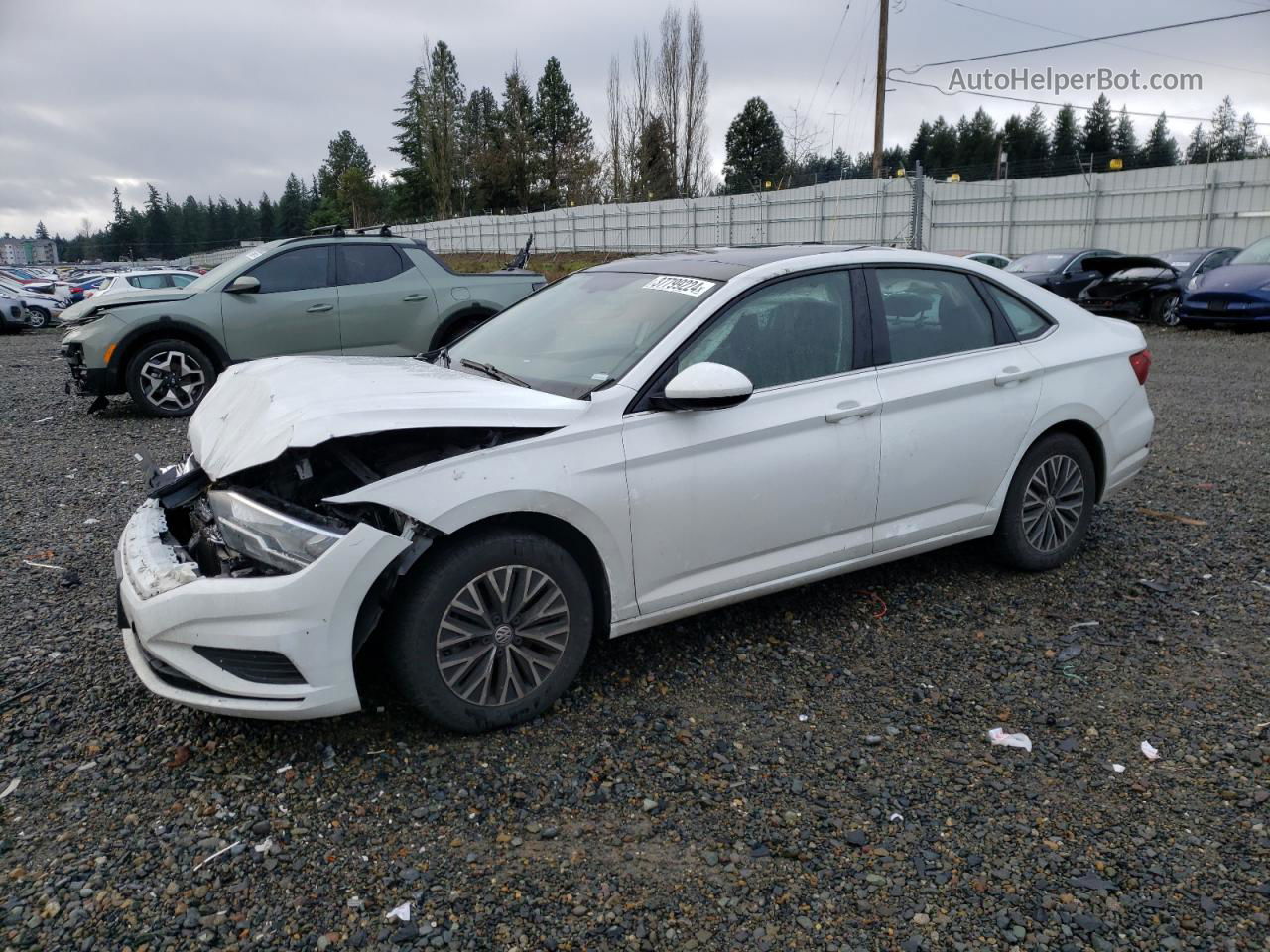 2019 Volkswagen Jetta S White vin: 3VWC57BU6KM187328