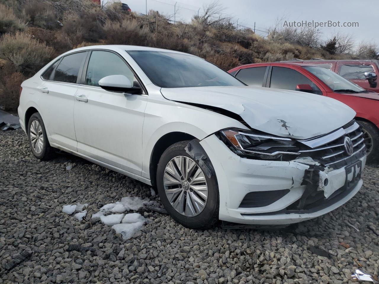 2019 Volkswagen Jetta S White vin: 3VWC57BU7KM060507