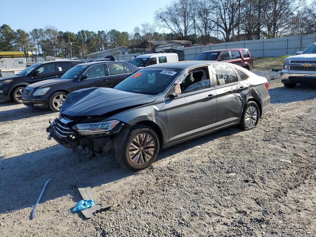 2019 Volkswagen Jetta S Gray vin: 3VWC57BU7KM095693