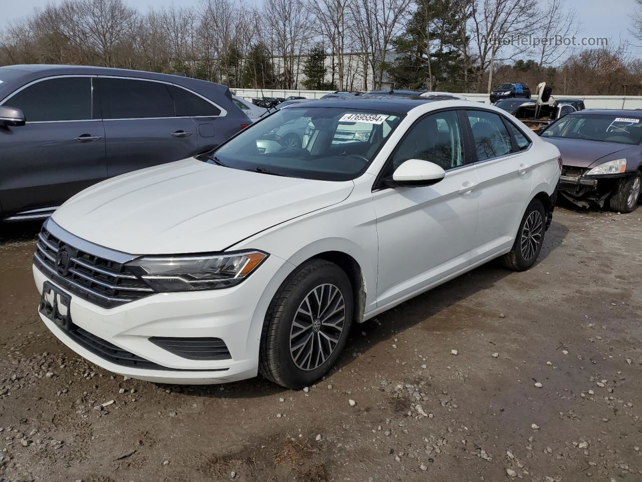 2019 Volkswagen Jetta S White vin: 3VWC57BU8KM103641