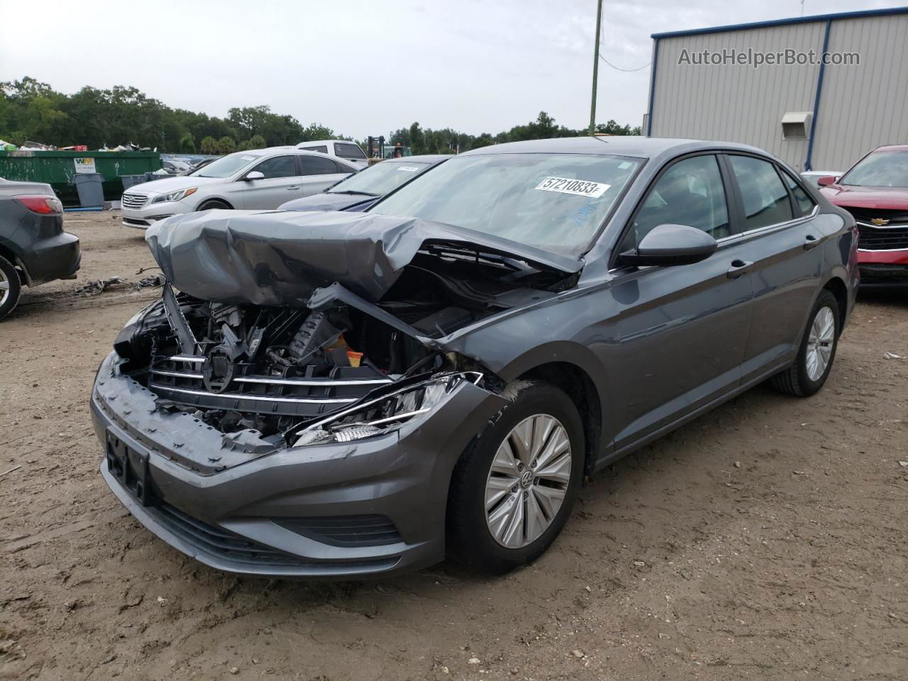 2019 Volkswagen Jetta S Gray vin: 3VWC57BU8KM106197