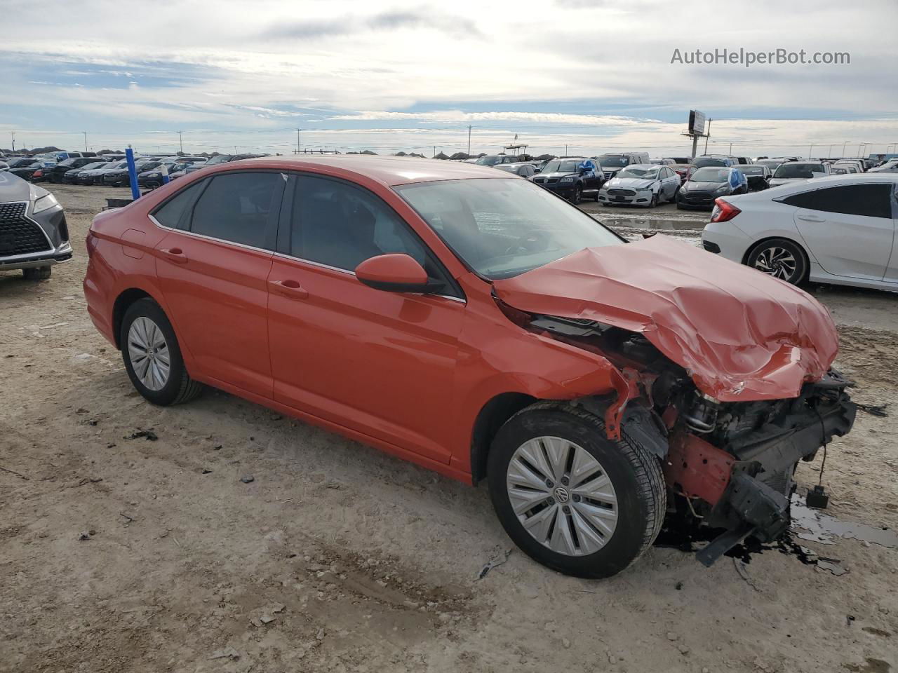 2019 Volkswagen Jetta S Orange vin: 3VWC57BU8KM113280