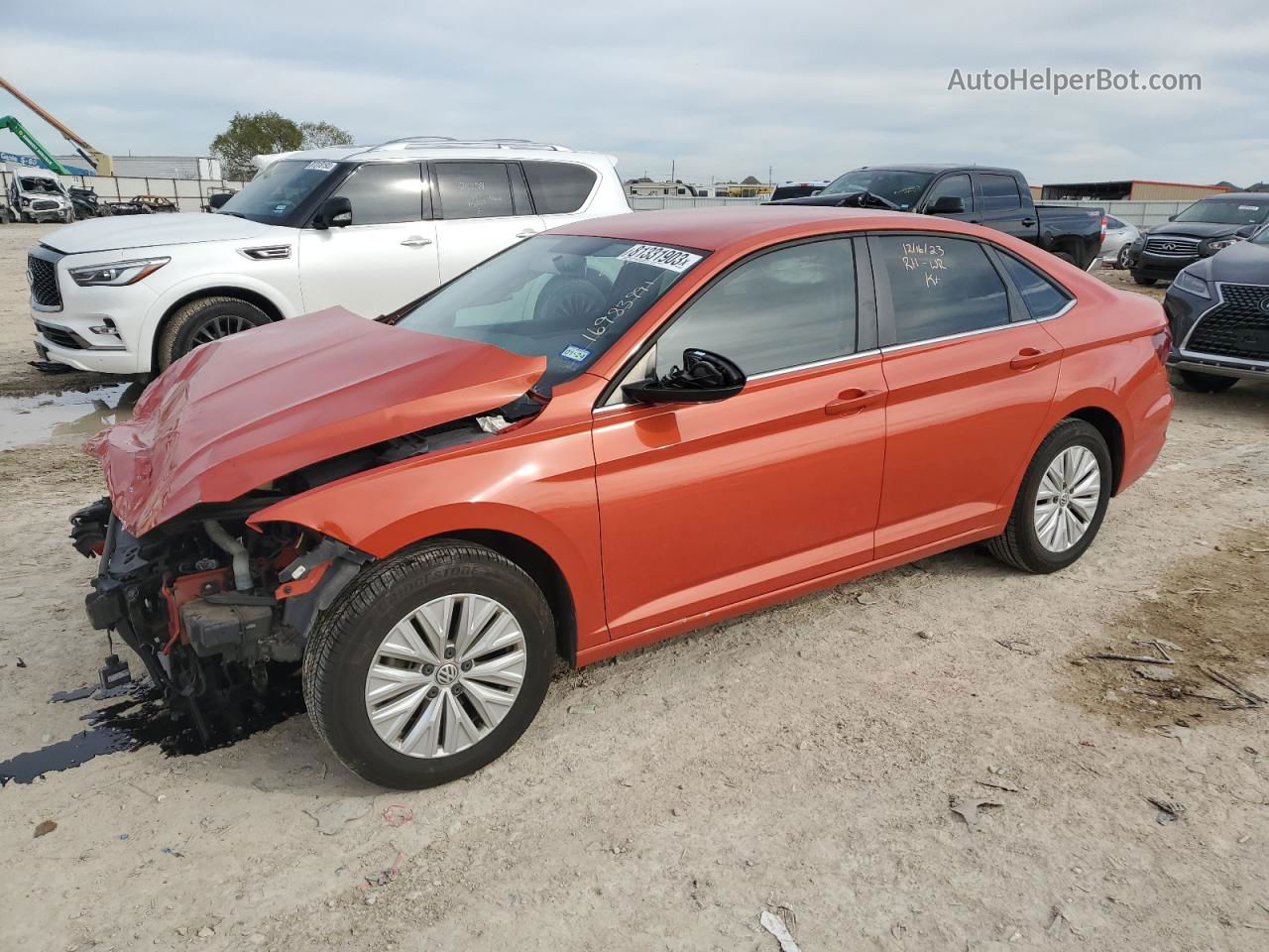 2019 Volkswagen Jetta S Orange vin: 3VWC57BU8KM113280