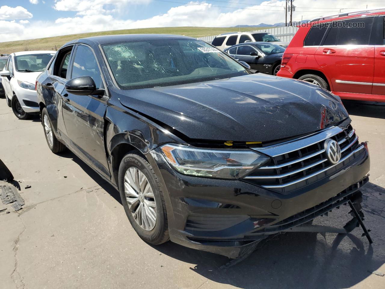 2019 Volkswagen Jetta S Black vin: 3VWC57BU8KM114414