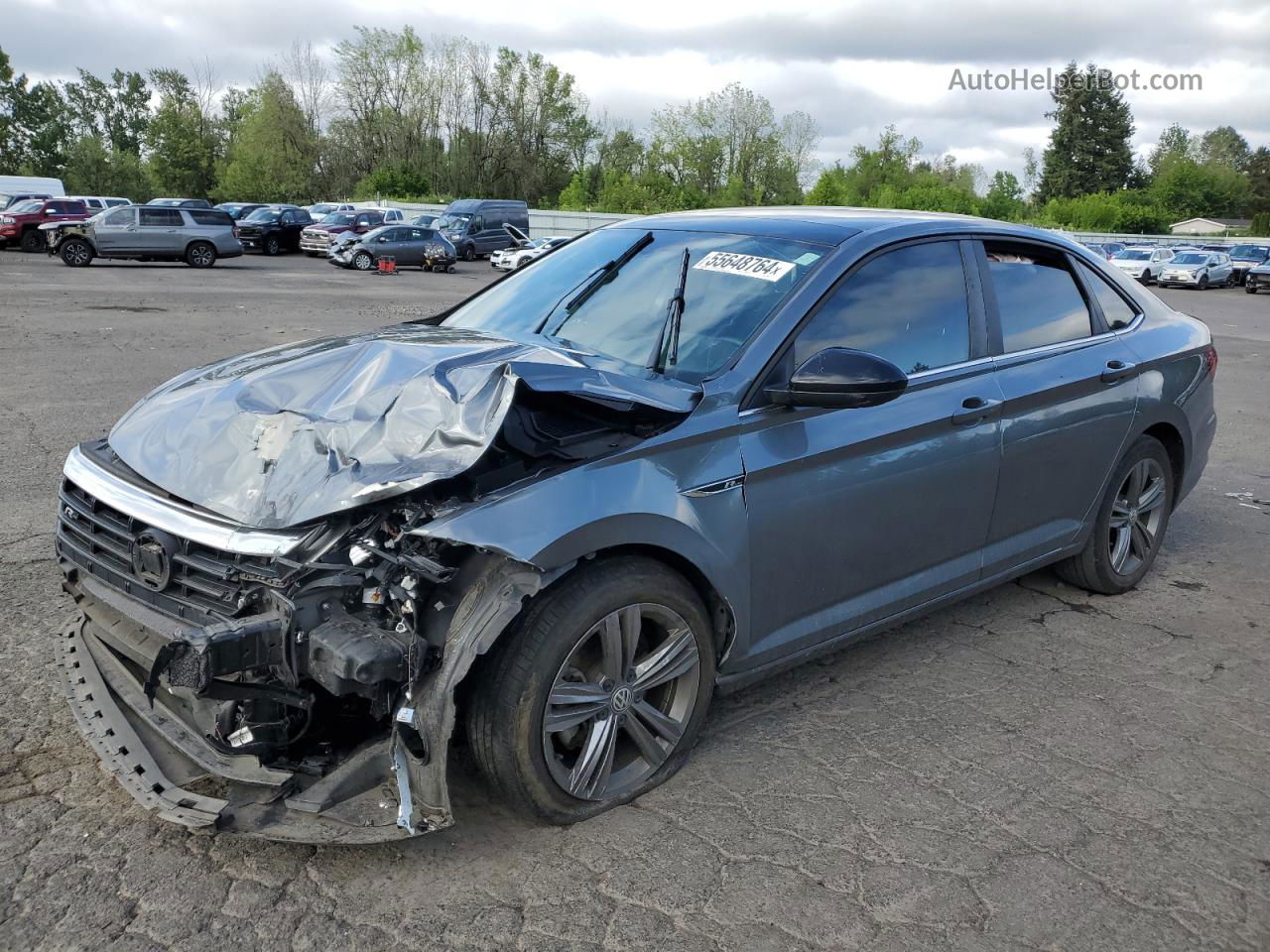 2019 Volkswagen Jetta S Gray vin: 3VWC57BU8KM196628