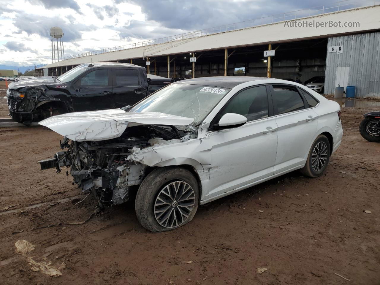 2019 Volkswagen Jetta S White vin: 3VWC57BU8KM233290