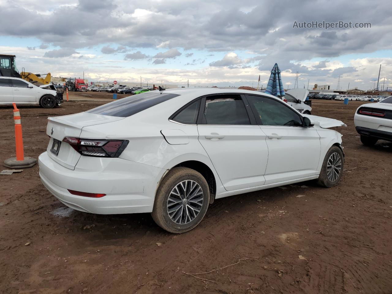 2019 Volkswagen Jetta S White vin: 3VWC57BU8KM233290