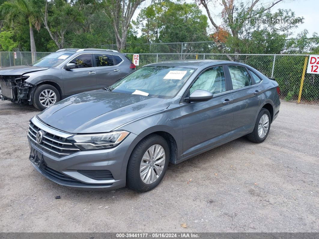 2019 Volkswagen Jetta 1.4t R-line/1.4t S/1.4t Se Gray vin: 3VWC57BU8KM253149