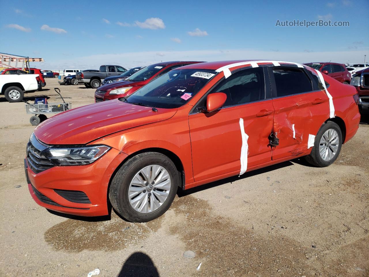 2019 Volkswagen Jetta S Orange vin: 3VWC57BU9KM049492