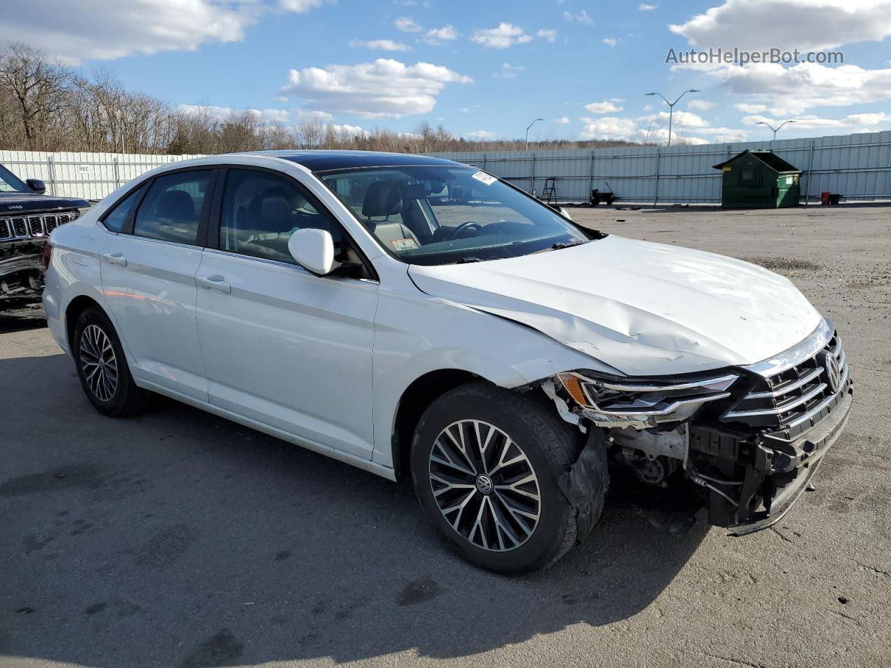 2019 Volkswagen Jetta S Белый vin: 3VWC57BU9KM067877