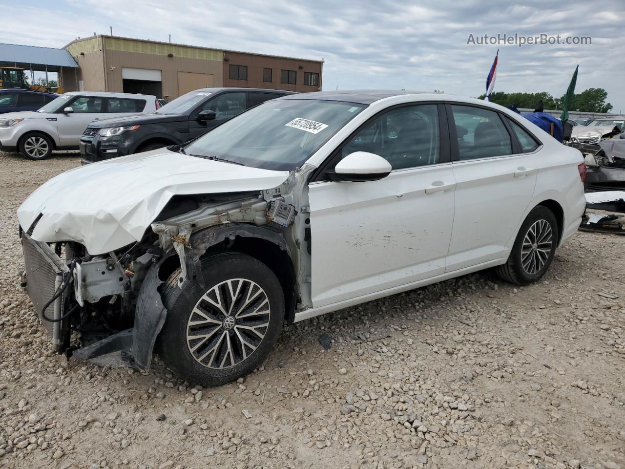 2019 Volkswagen Jetta S White vin: 3VWC57BU9KM115913