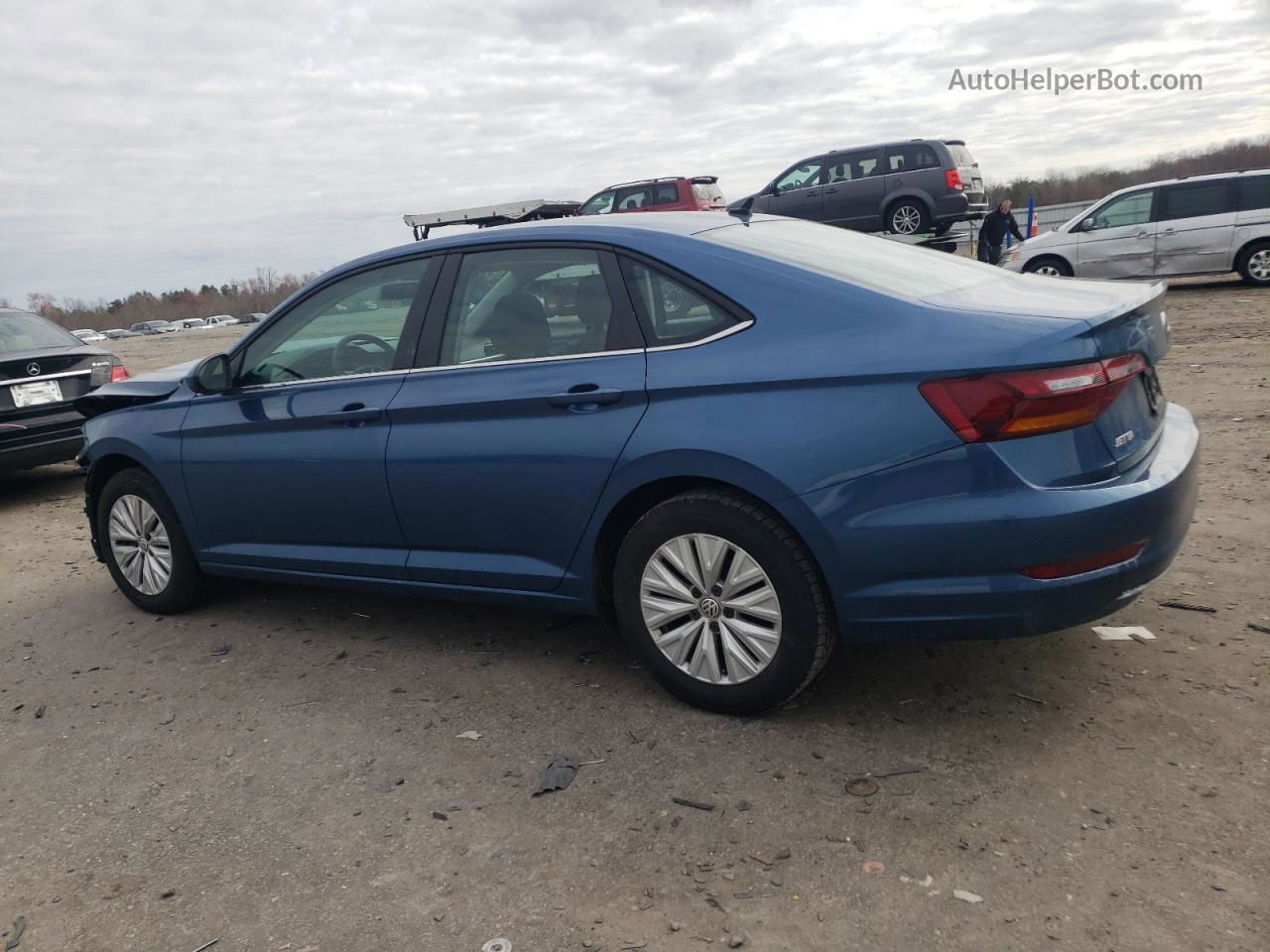 2019 Volkswagen Jetta S Blue vin: 3VWC57BU9KM135580