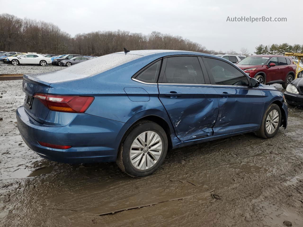 2019 Volkswagen Jetta S Blue vin: 3VWC57BUXKM041241