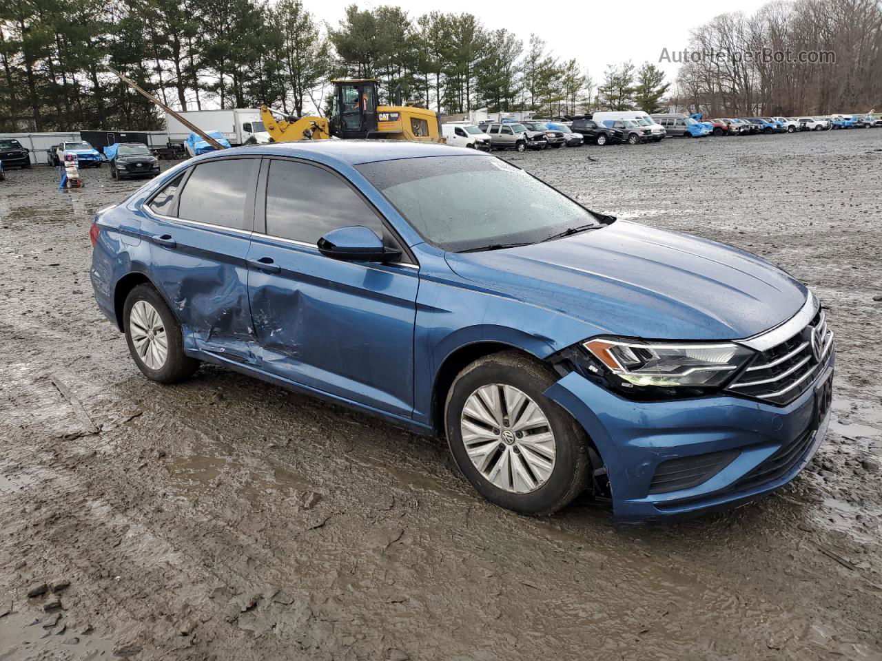 2019 Volkswagen Jetta S Blue vin: 3VWC57BUXKM041241