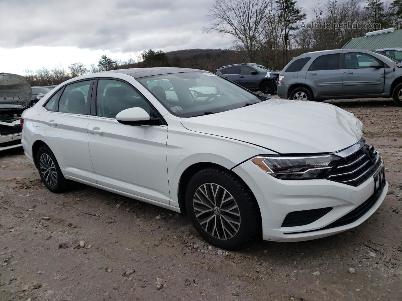 2019 Volkswagen Jetta S White vin: 3VWC57BUXKM088415