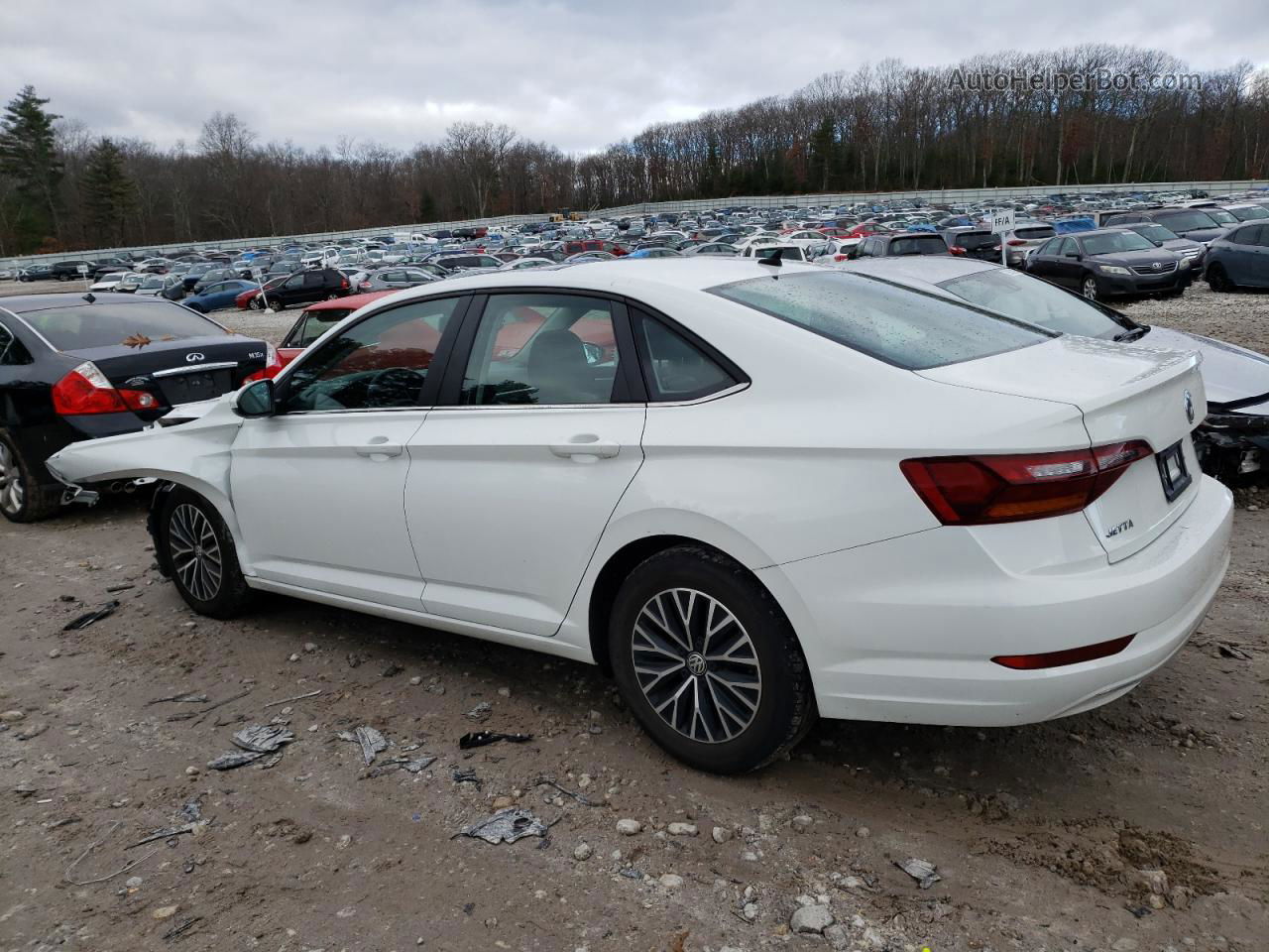 2019 Volkswagen Jetta S White vin: 3VWC57BUXKM088415