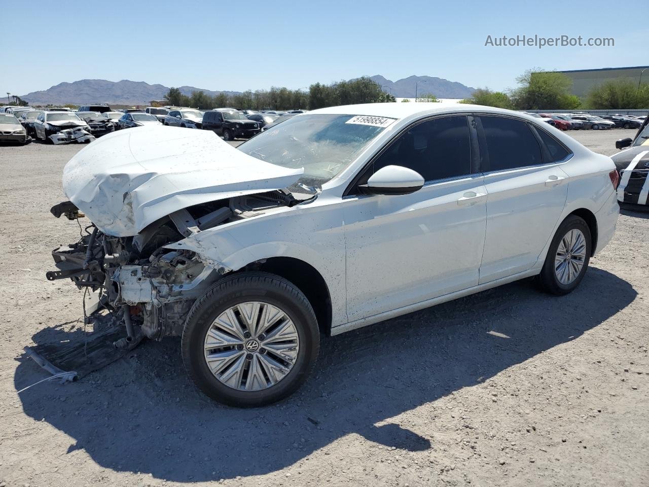 2019 Volkswagen Jetta S White vin: 3VWC57BUXKM110025