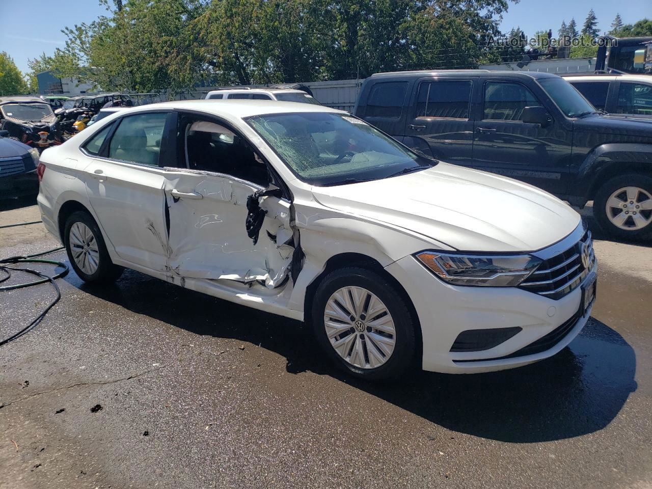 2019 Volkswagen Jetta S White vin: 3VWC57BUXKM194993