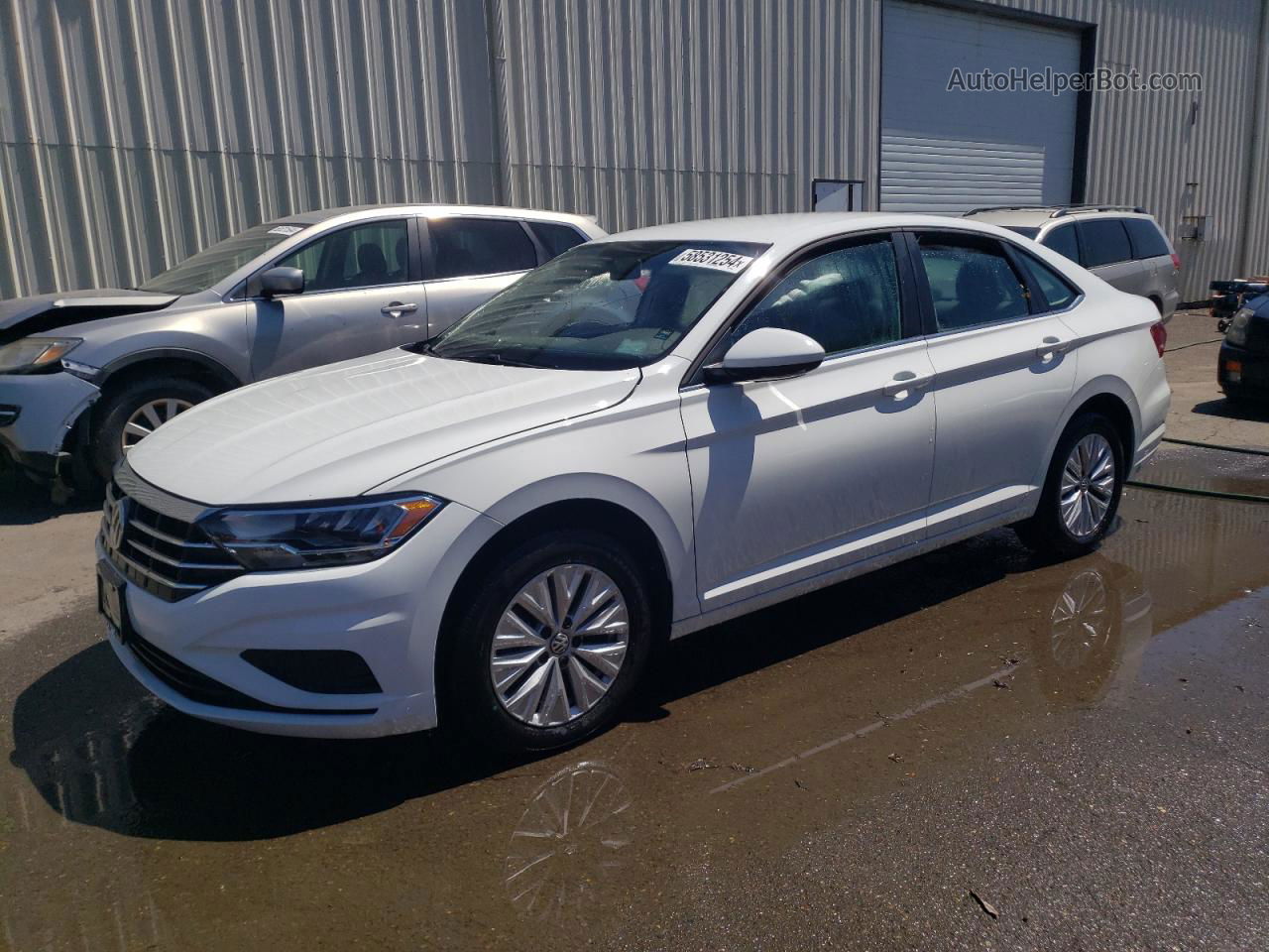 2019 Volkswagen Jetta S White vin: 3VWC57BUXKM194993