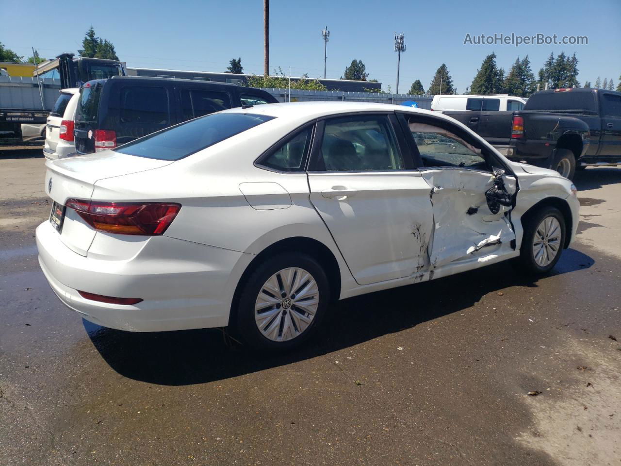 2019 Volkswagen Jetta S White vin: 3VWC57BUXKM194993