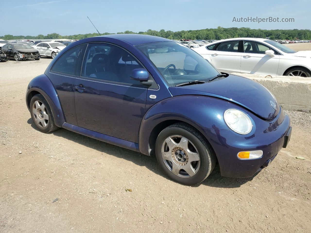 1999 Volkswagen New Beetle Gls Blue vin: 3VWCA21C0XM449147
