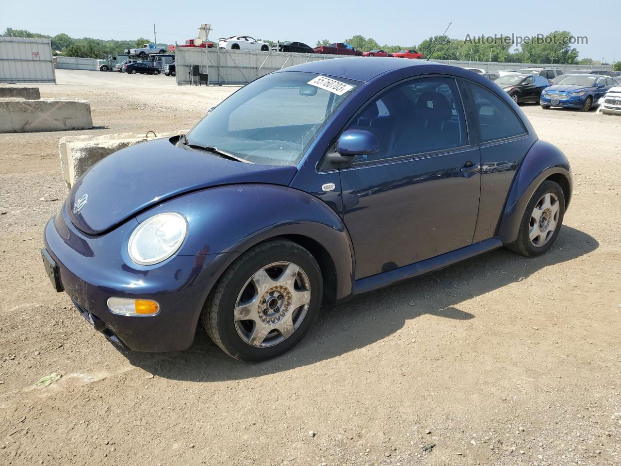 1999 Volkswagen New Beetle Gls Blue vin: 3VWCA21C0XM449147