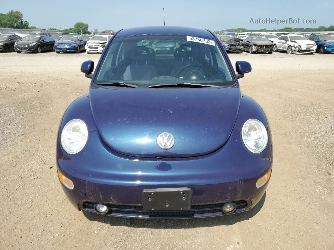 1999 Volkswagen New Beetle Gls Blue vin: 3VWCA21C0XM449147