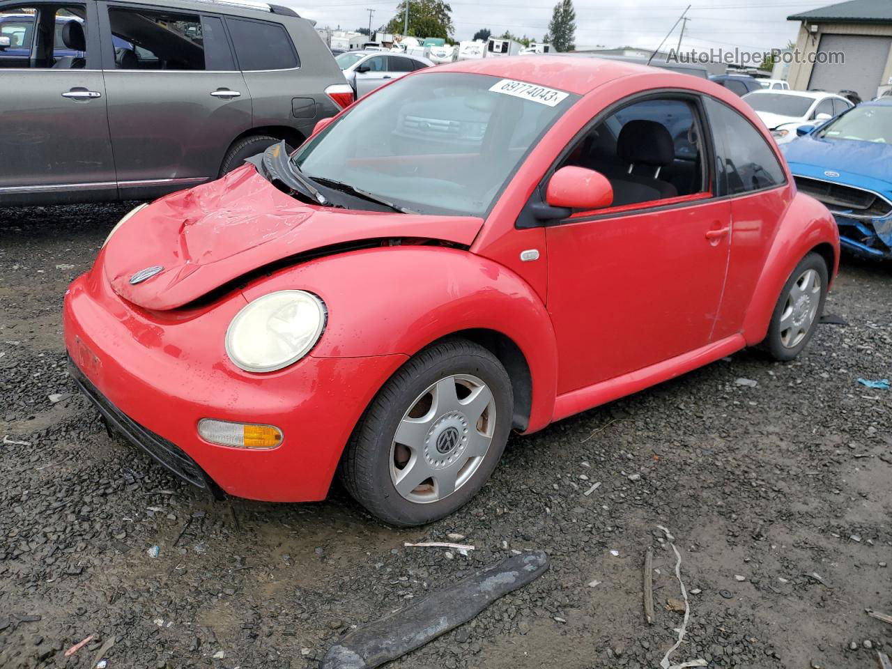 1999 Volkswagen New Beetle Gls Red vin: 3VWCA21C7XM429963