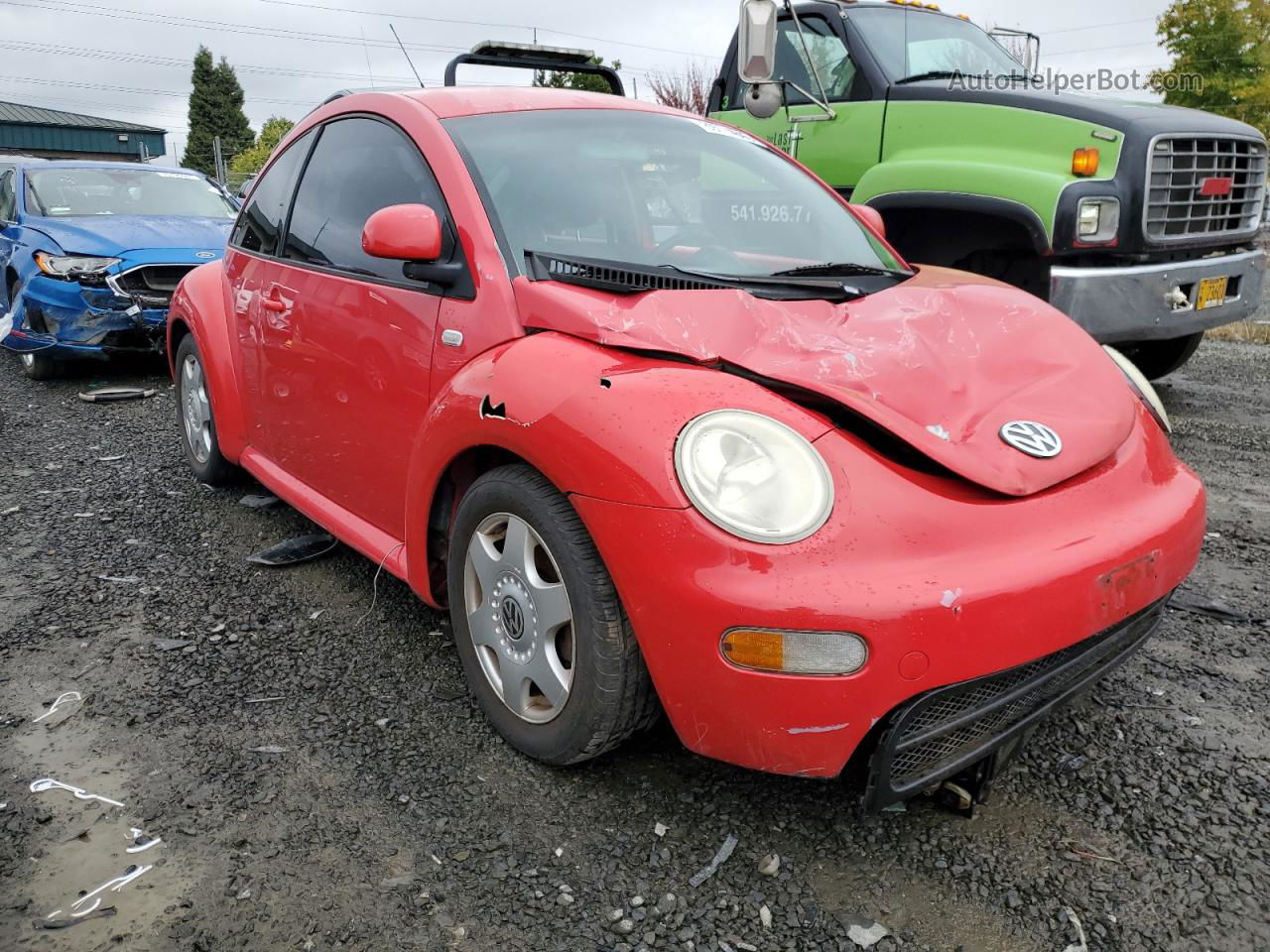 1999 Volkswagen New Beetle Gls Red vin: 3VWCA21C7XM429963