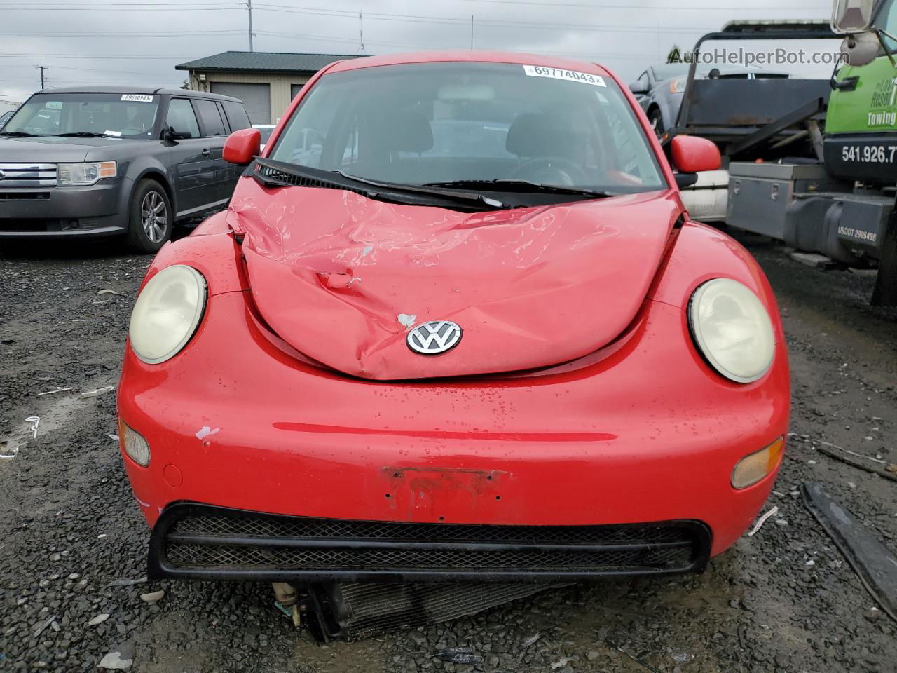 1999 Volkswagen New Beetle Gls Red vin: 3VWCA21C7XM429963