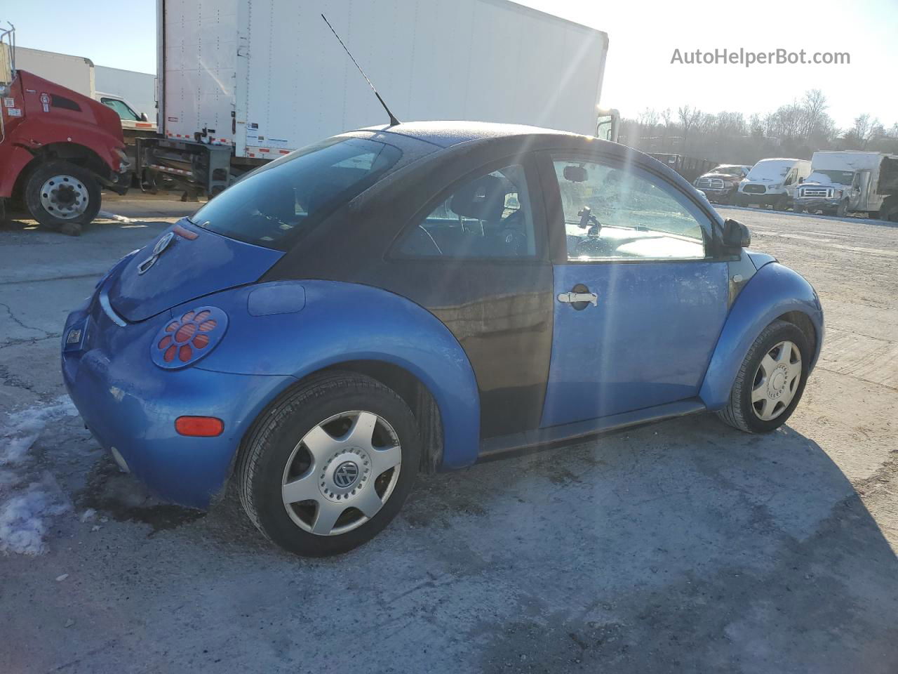 1999 Volkswagen New Beetle Gls Blue vin: 3VWCA21C8XM452622