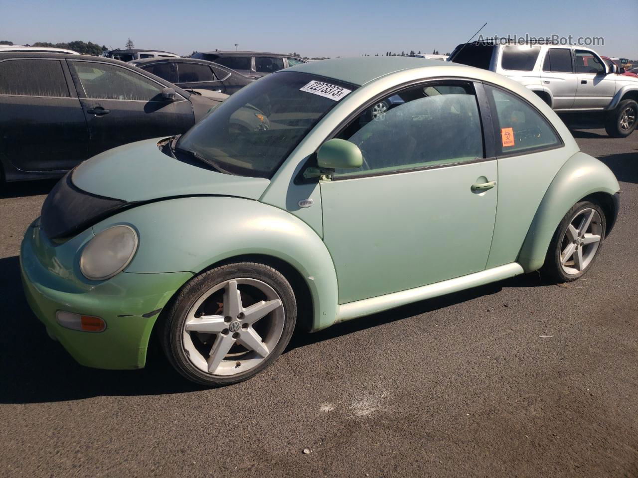 1999 Volkswagen New Beetle Gls Green vin: 3VWCA21C9XM435358