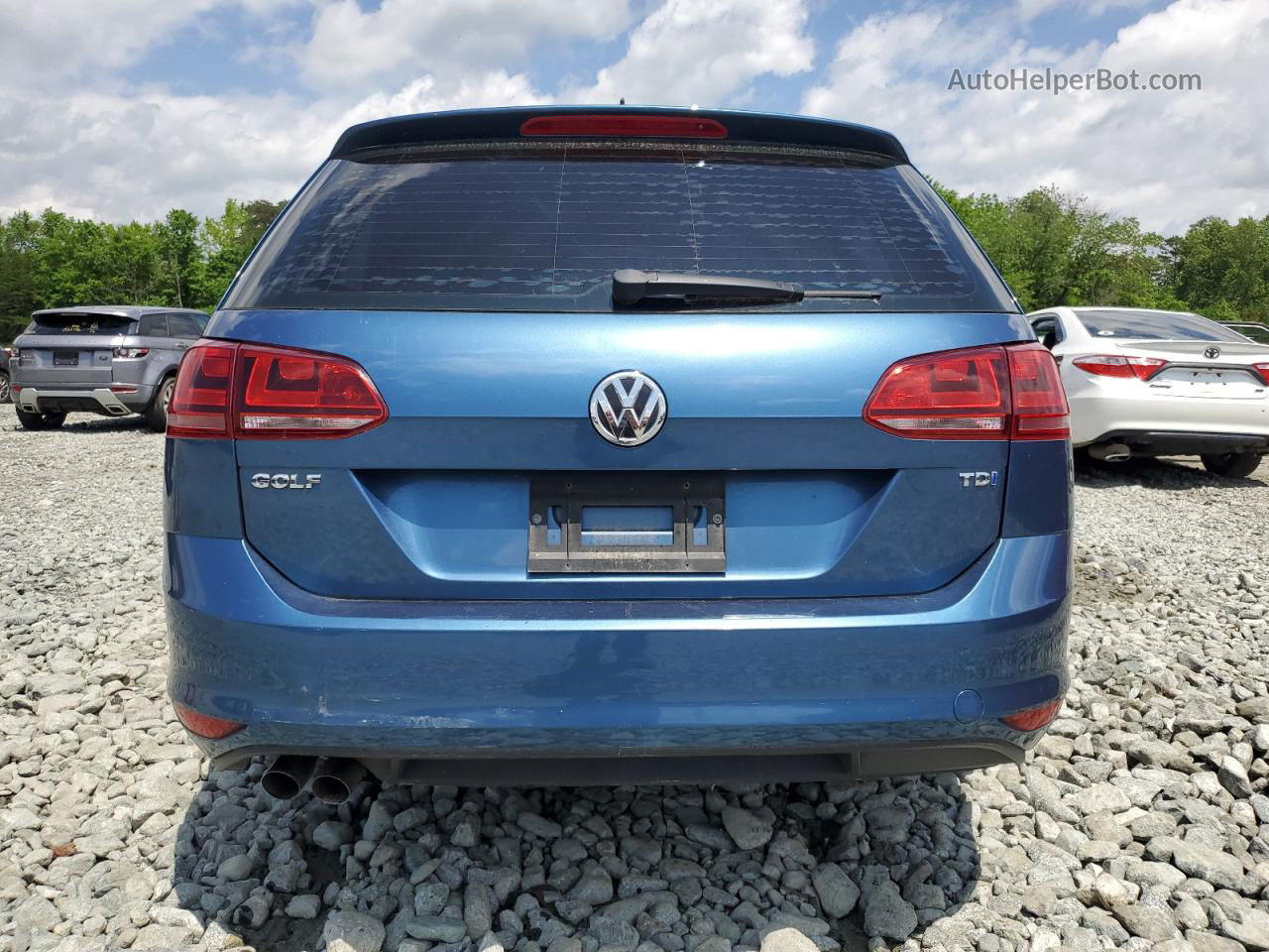 2015 Volkswagen Golf Sportwagen Tdi S Синий vin: 3VWCA7AU0FM507410