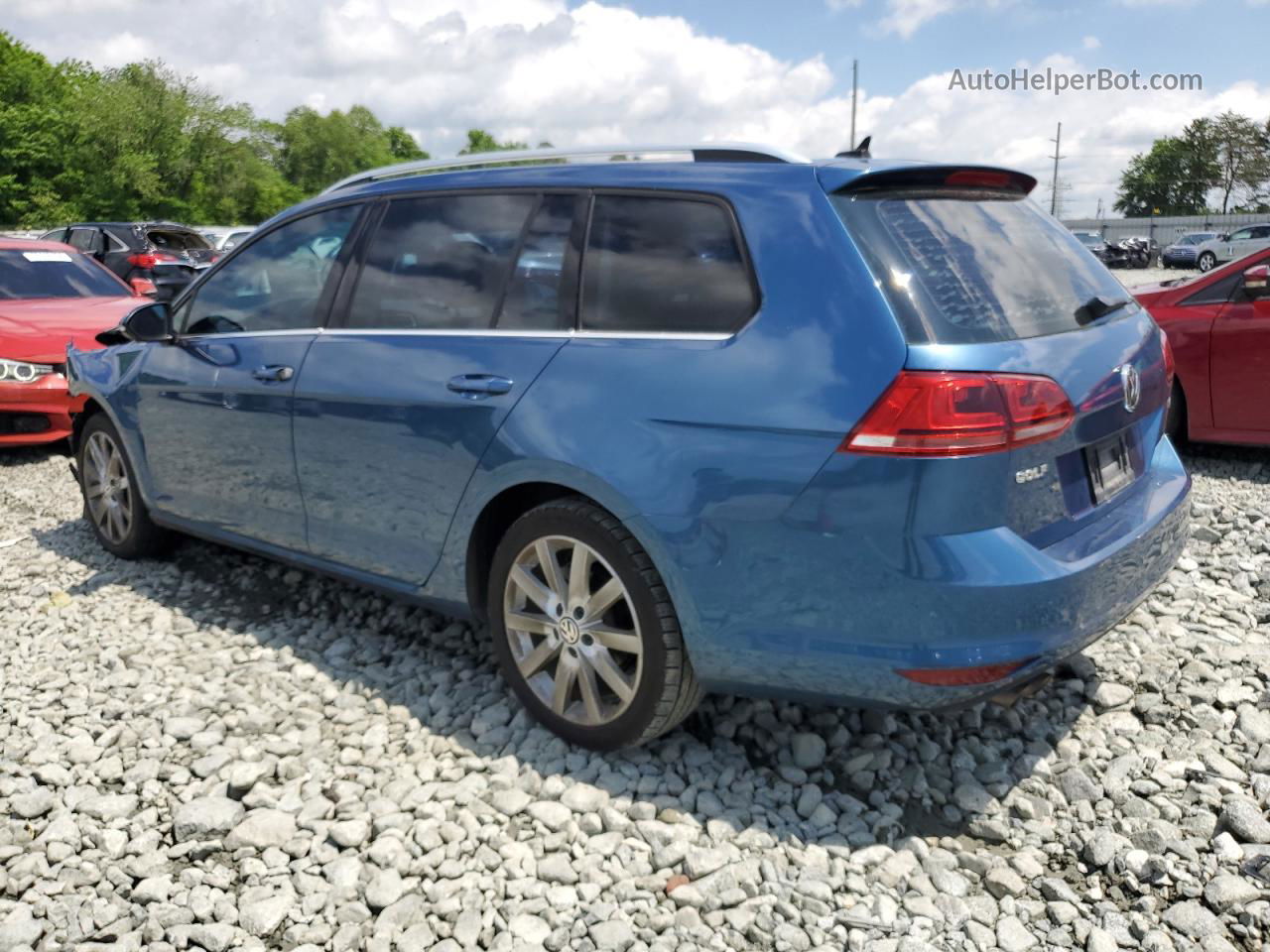 2015 Volkswagen Golf Sportwagen Tdi S Синий vin: 3VWCA7AU0FM507410