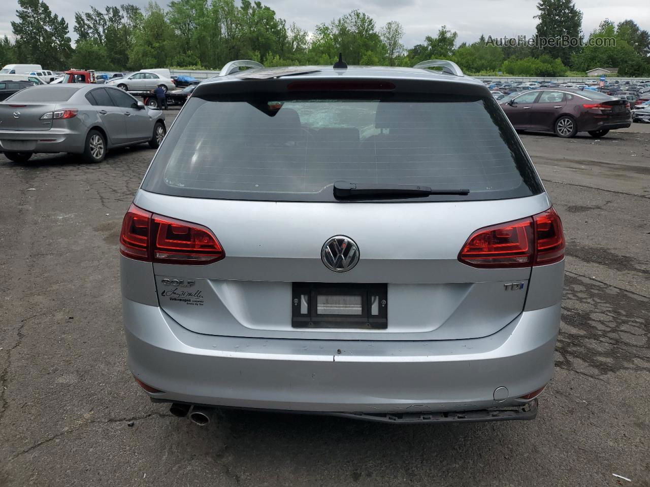 2015 Volkswagen Golf Sportwagen Tdi S Серебряный vin: 3VWCA7AU1FM509327