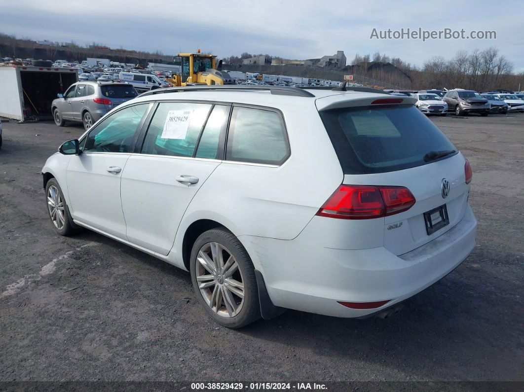 2015 Volkswagen Golf Sportwagen Tdi Se 4-door White vin: 3VWCA7AU1FM510039