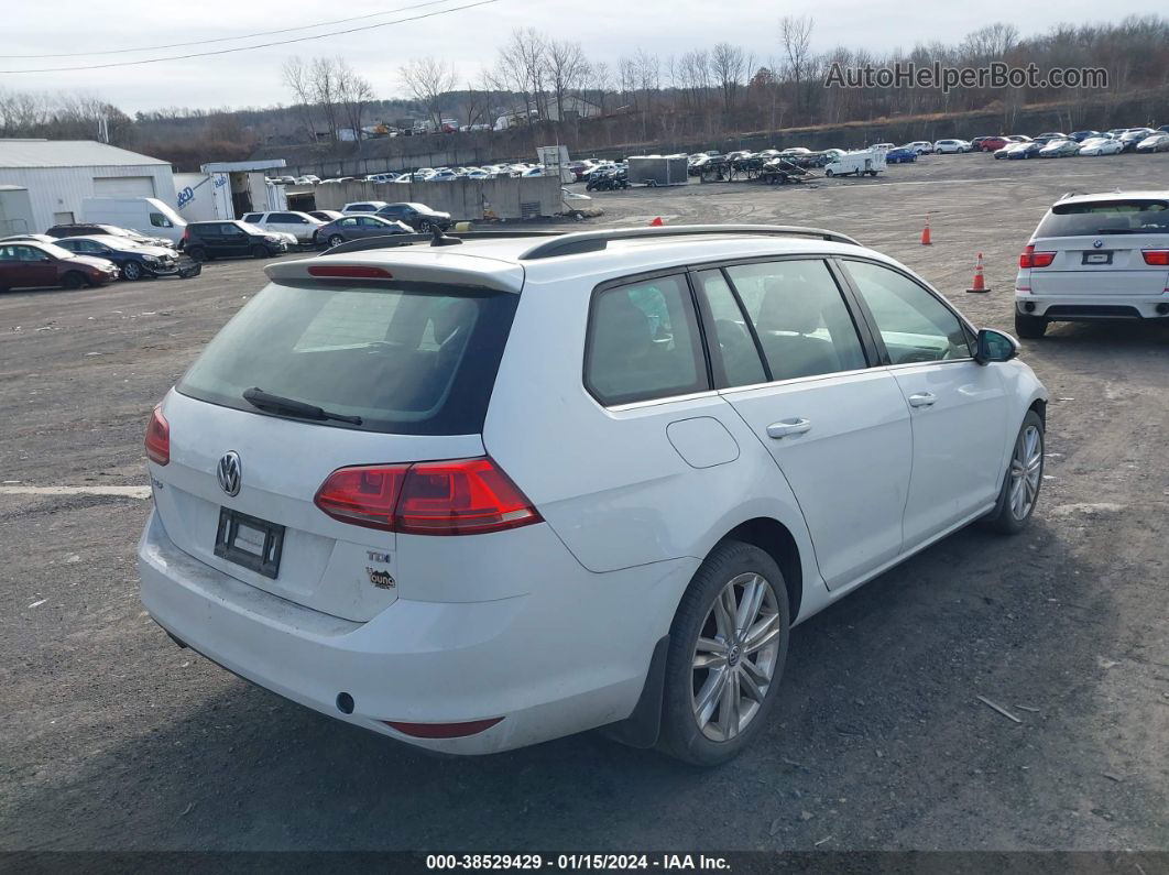 2015 Volkswagen Golf Sportwagen Tdi Se 4-door White vin: 3VWCA7AU1FM510039