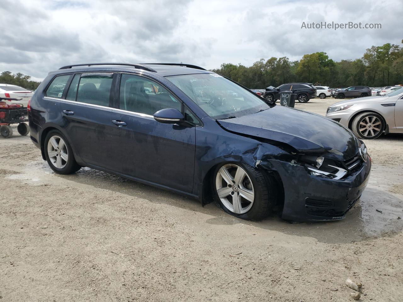 2015 Volkswagen Golf Sportwagen Tdi S Blue vin: 3VWCA7AU1FM512552